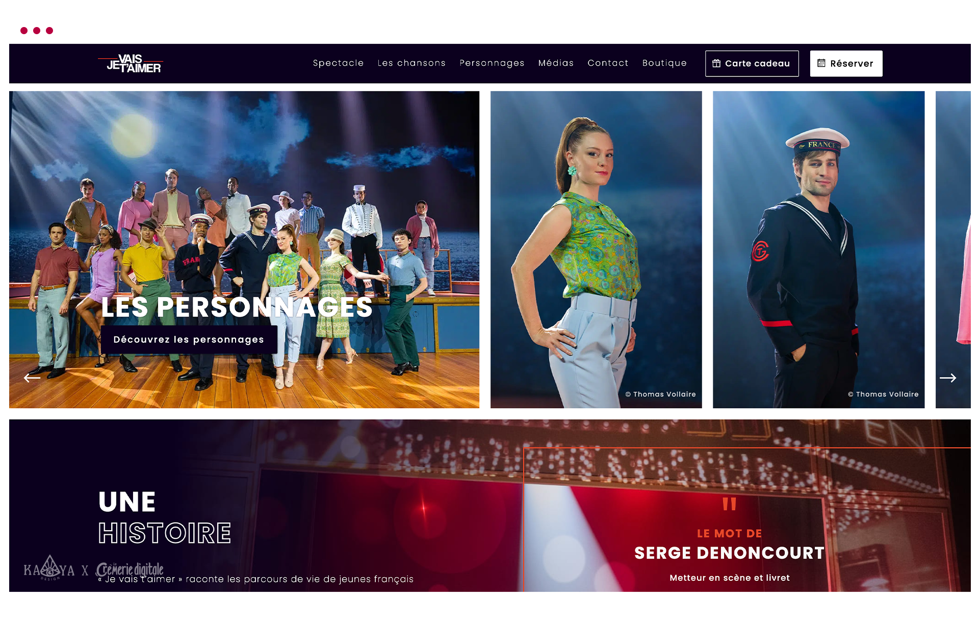 Webdesign site comédie musicale