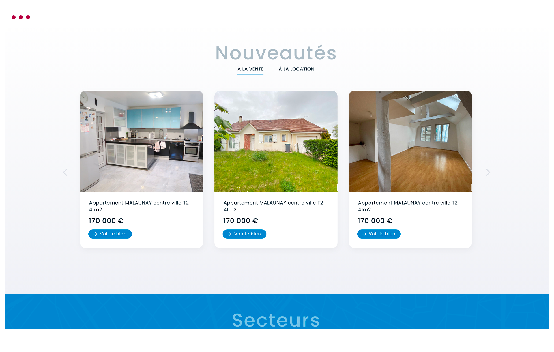 Webdesign agence immobilière